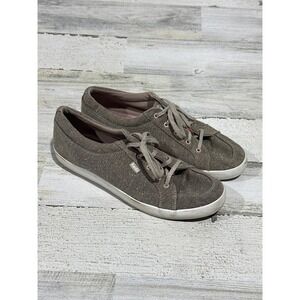 Keds Canvas Low Top Sneakers Women 9 Brown Textured Lace Up GUC